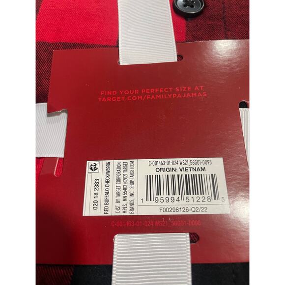 NWT Wondershop Pajamas Set Christmas Holiday Womens 3X Red Bk Plaid Matching Pjs - Picture 4 of 4